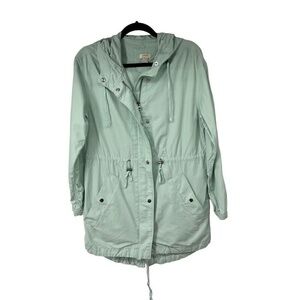 J. Crew Mint Green Anorak Hooded Jacket Sz XS‎ Womens